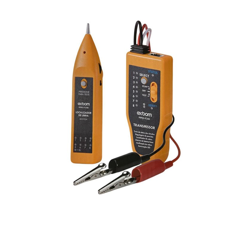 Kit Localizador Rastrador Detector Linha e Cabos Rj 11 Rj45
