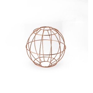 Globo de Ferro Rose Gold Peça Decorativa Estilo Moderno