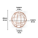 Ver imagem 4 de Globo de Ferro Rose Gold Peça Decorativa Estilo Moderno