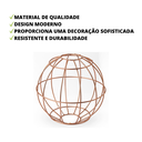 Ver imagem 3 de Globo de Ferro Rose Gold Peça Decorativa Estilo Moderno