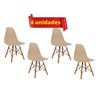 Kit 4 Cadeiras Eames Fendi com Pés de Madeira Decorativas Eiffel Charles AJL STORE kit Cadeira - 3