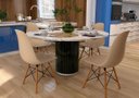 Ver imagem 2 de Kit 4 Cadeiras Eames Fendi com Pés de Madeira Decorativas Eiffel Charles AJL STORE kit Cadeira
