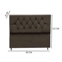 Ver imagem 5 de Cabeceira Estofada Cama Box Solteiro 90 Cm Suede Dubai Marrom
