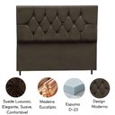 Ver imagem 3 de Cabeceira Estofada Cama Box Solteiro 90 Cm Suede Dubai Marrom