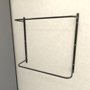 Ver imagem 2 de Arara de Roupas Closet Quarto com 4 Peças Cremalheira 100x100 Cm Cor Preto Modelo Clst1p16