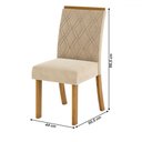 Ver imagem 4 de Mesa de Jantar 4 Lugares Carina Nature/off White/linho Se79 - Pnr Móveis