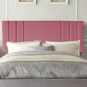 Ver imagem 1 de Painel Estofada Grécia 195CM King Suede Rosa - D A DECOR
