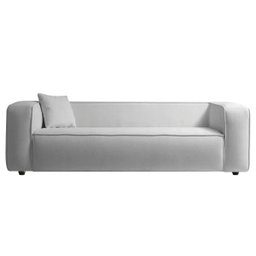 Sofá Cecília Orgânico 2 Lugares 160cm Sala de Estar  Linho Cinza Claro - INCASA DECOR - 1