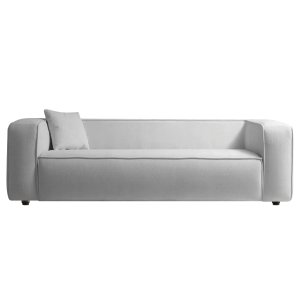 Sofá Cecília Orgânico 2 Lugares 160cm Sala de Estar  Linho Cinza Claro - INCASA DECOR