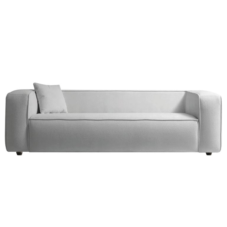 Sofá Cecília Orgânico 2 Lugares 160cm Sala de Estar  Linho Cinza Claro - INCASA DECOR