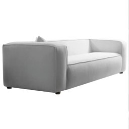 Sofá Cecília Orgânico 2 Lugares 160cm Sala de Estar  Linho Cinza Claro - INCASA DECOR - 3