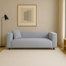 Sofá Cecília Orgânico 2 Lugares 160cm Sala de Estar  Linho Cinza Claro - INCASA DECOR - 2