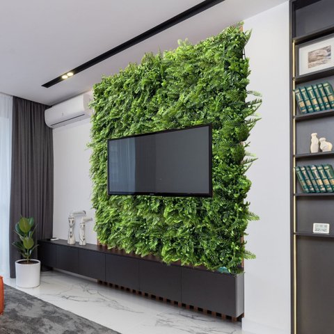 10 Placas Grama Artificial Linha Premium Exclusiva Fácil Instalação Painel para Jardim Interno 60x40