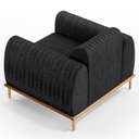 Ver imagem 7 de Poltrona Decorativa Base Gold Molino D06 Linho D-465 Chumbo - Mpozenato