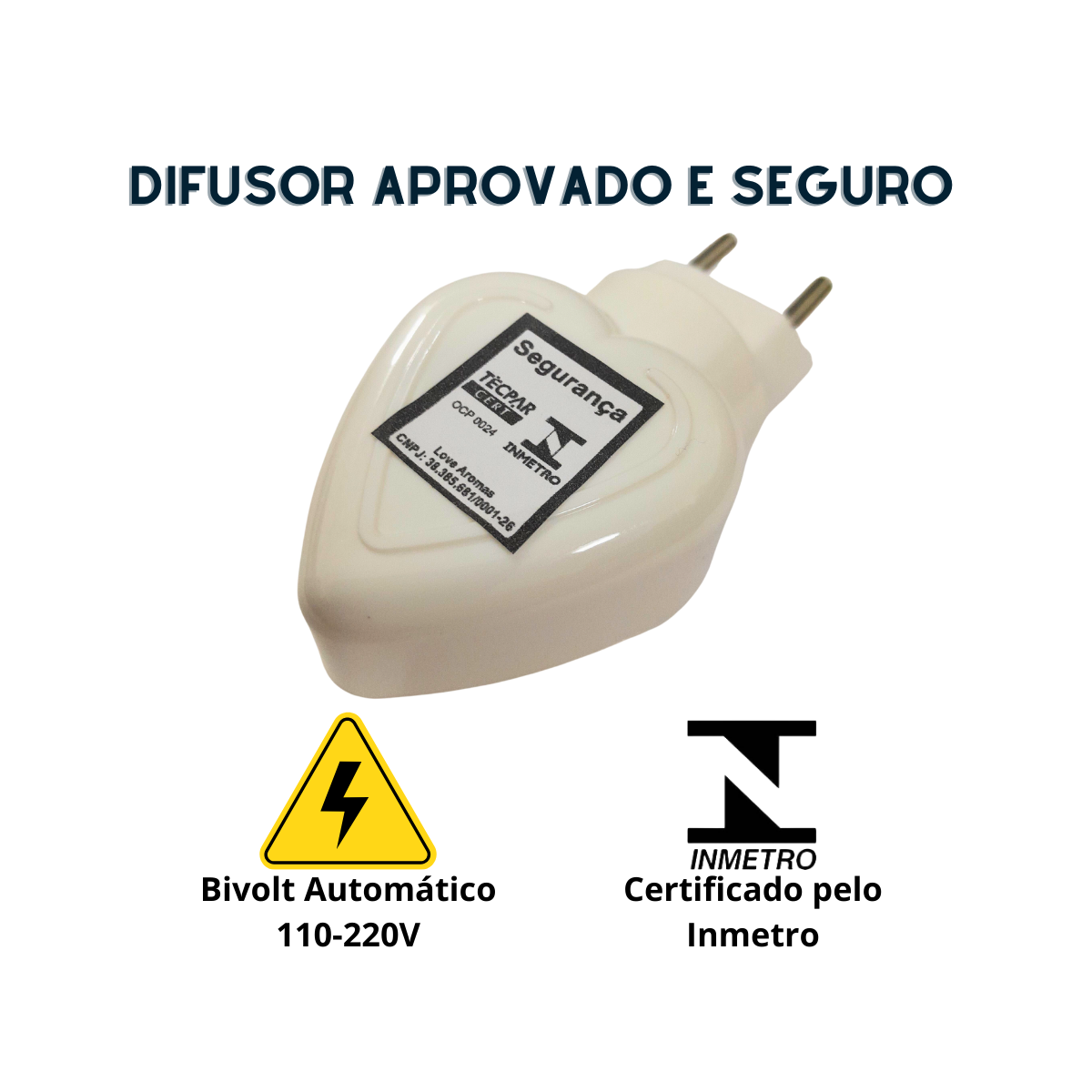 Difusor Elétrico de Ambientes Bivolt 10ml Formato de Coração Cor:branco - 4