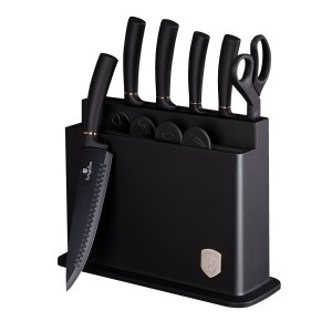 Jogo 5 Facas + Tábuas de Corte 11 Peças Black Berlinger Haus
