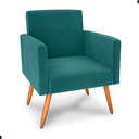 Ver imagem 4 de Conjunto Poltronas e Puff Anari Veludo Verde Menta