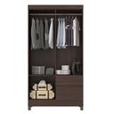 Ver imagem 3 de Guarda Roupa Solteiro Lótus 4 Portas e 2 Gavetas Café Touch - Demóbile