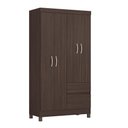 Ver imagem 1 de Guarda Roupa Solteiro Lótus 4 Portas e 2 Gavetas Café Touch - Demóbile