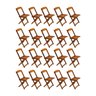 Kit 20 Cadeiras de Madeira Dobravel Mel - 1