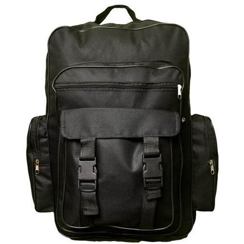 Mochila Motoqueiro Mala Extra Grande Camping Trilha Viagem Escola Village Continental Jumbo Preto