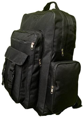 Mochila Motoqueiro Mala Extra Grande Camping Trilha Viagem Escola Village Continental Jumbo Preto - 3