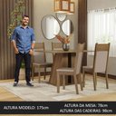 Ver imagem 4 de Conjunto Sala de Jantar Mesa Tampo de Madeira 4 Cadeiras Rustic/bege Angel Madesa
