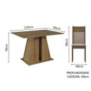Ver imagem 3 de Conjunto Sala de Jantar Mesa Tampo de Madeira 4 Cadeiras Rustic/bege Angel Madesa