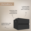 Ver imagem 7 de Conjunto Artany: Escrivaninha Lineare e Gaveteiro Suspenso