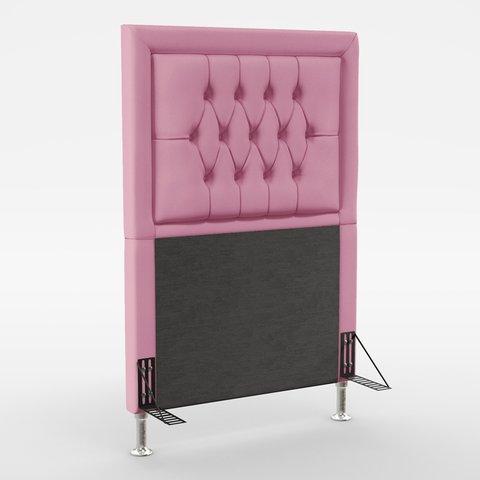 Cabeceira Estofada Decorativa Antares Para Cama Box 90 Para Cama de Solteiro Sued Rosê Aradecor