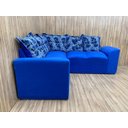 Ver imagem 3 de Sofá Canto Azul com Floral 210/32 Belo