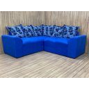 Ver imagem 1 de Sofá Canto Azul com Floral 210/32 Belo