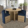 Sala de Jantar Conjunto de Mesa Redonda Nirá 1,08m com 4 cadeiras Kappesberg Jantar ME01 + 4CAD800 - 3