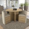 Sala de Jantar Conjunto de Mesa Redonda Nirá 1,08m com 4 cadeiras Kappesberg Jantar ME01 + 4CAD800 - 5