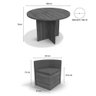 Sala de Jantar Conjunto de Mesa Redonda Nirá 1,08m com 4 cadeiras Kappesberg Jantar ME01 + 4CAD800 - 7