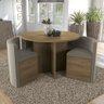 Sala de Jantar Conjunto de Mesa Redonda Nirá 1,08m com 4 cadeiras Kappesberg Jantar ME01 + 4CAD800 - 6