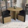 Sala de Jantar Conjunto de Mesa Redonda Nirá 1,08m com 4 cadeiras Kappesberg Jantar ME01 + 4CAD800 - 1