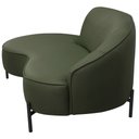 Ver imagem 7 de Sofá Curvo 03 Lugares 180cm Braço Esquerdo Thommy Pés Preto Fosco Linho Verde - Casaepoltrona