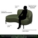 Ver imagem 3 de Sofá Curvo 03 Lugares 180cm Braço Esquerdo Thommy Pés Preto Fosco Linho Verde - Casaepoltrona