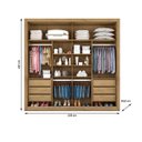 Ver imagem 2 de Guarda Roupa Casal Espelhado 2 Portas 6 Gavetas - Sevilha-amêndoa - Made Marcs