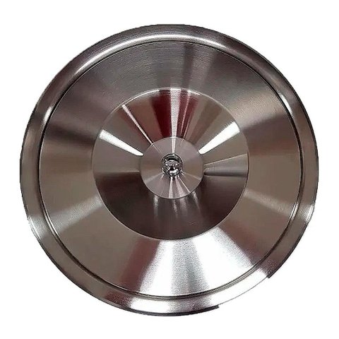 Lixeira Embutir 8 Litros Tampa Inox Escovado Balde Alumínio