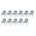 Ver imagem 1 de Cadeira Iso Base Cinza, Igreja, Escola, Escritório -cinza Kit 11 Peças