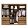 Guarda Roupa Casal 100% MDF 6 Portas 8 Gavetas - Rizon -Cumaru/Ripado 3D - Móveis Novo Horizonte - 4
