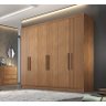 Guarda Roupa Casal 100% MDF 6 Portas 8 Gavetas - Rizon -Cumaru/Ripado 3D - Móveis Novo Horizonte - 2