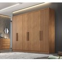 Ver imagem 2 de Guarda Roupa Casal 100% MDF 6 Portas 8 Gavetas - Rizon -Cumaru/Ripado 3D - Móveis Novo Horizonte
