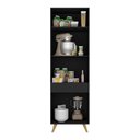 Ver imagem 4 de Paneleiro 2 Portas 62cm Veneza Multimóveis V3739 Preto/Dourado