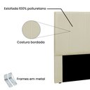 Ver imagem 3 de Cabeceira Cama Box King 195 Cm Arizona Veludo S04 - D'Rossi Bege