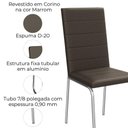 Ver imagem 3 de Kit 2 Cadeiras Cromada Sala Jantar 2c091cr Corino Kappesberg Marrom