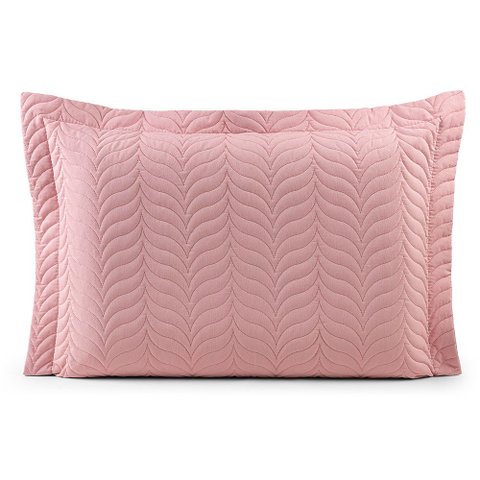 Porta Travesseiro Paris Percal 150 Fios 100% Algodão 70x50cm Matelado com Debrum:Rosê