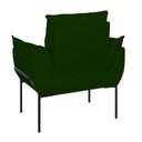 Ver imagem 4 de Poltrona Sofá Luxo Base Metal Preto Recepção Escritório Verde